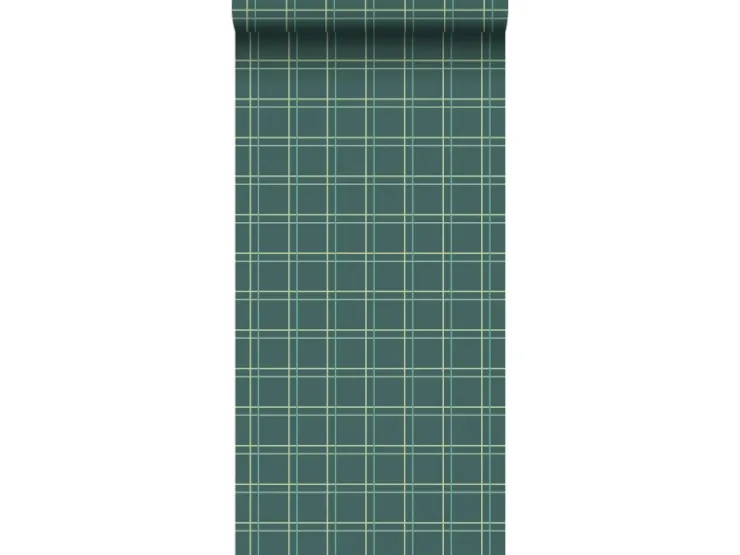Sanders & Sanders Tapete Karomuster Dunkel 53 cm x 10 m* Dekorative Tapeten