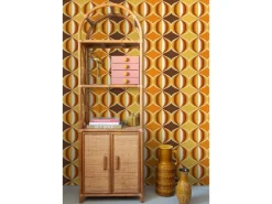 Sanders & Sanders Tapete Retro-Ornamente Gelb Braun und Orange 53 cm x 10.05 m* Dekorative Tapeten