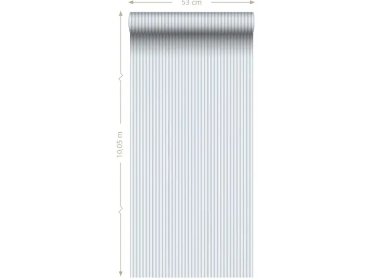Sanders & Sanders Tapete Streifenmuster Grau 50 x 900 cm
