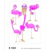 Sanders & Sanders Wandtattoo Flamingos Rosa 65 x 85 cm 600310