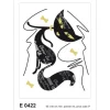 Sanders & Sanders Wandtattoo Katze Schwarz 65 x 85 cm 600247