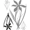 Sanders & Sanders Wandtattoo Blumen Grau und Schwarz 65 x 85 cm 600253* Wandtattoos