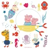 Sanders & Sanders Wandtattoo Peppa Wutz Multicolor 30 x 30 cm 601338* Wandtattoos