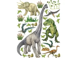 Sanders & Sanders Wandtattoo Dinosaurier Grün 85 x 65 cm 601355* Wandtattoos
