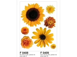 Sanders & Sanders Wandtattoo Blumen Gelb 65 x 85 cm 600251* Wandtattoos