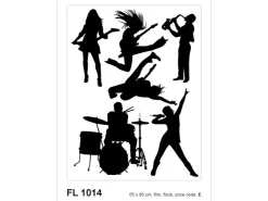Sanders & Sanders Wandtattoo Rock'N'Roll Schwarz 65 x 85 cm 600297* Wandtattoos