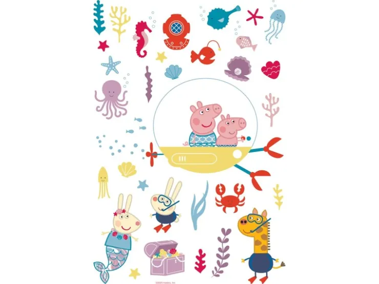 Sanders & Sanders Wandtattoo Peppa Wutz Multicolor 65 x 42.5 cm 601349* Wandtattoos