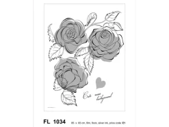 Sanders & Sanders Wandtattoo Blumen Grau und Weiß 65 x 85 cm 600299* Wandtattoos
