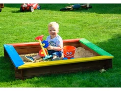 Dobar Sandkasten wetterfest 117 cm x 117 cm Bunt FSC®