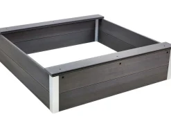 Sandkasten WPC Grau 110 cm x 110 cm x 32 cm