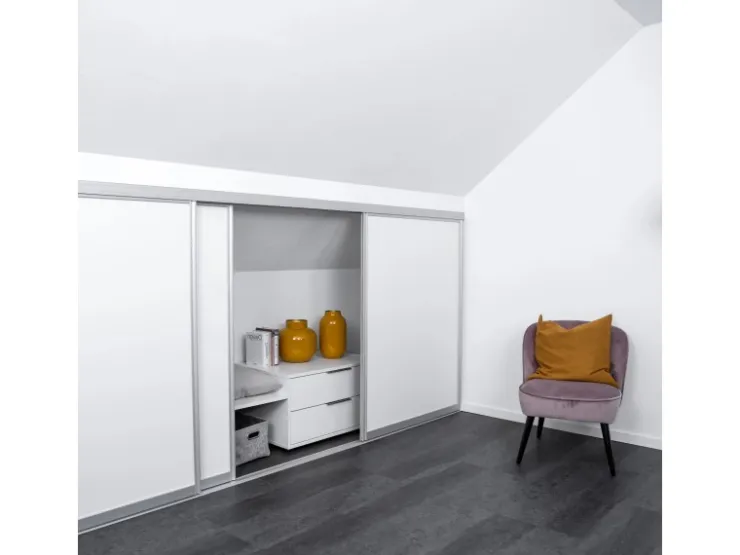 Skyscope Schiebetür-Bau-Set Kniestock Profil Silber Dekor 1022 x 1400 mm* Sideboards