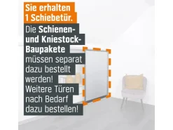 Skyscope Schiebetür-Bau-Set Kniestock Profil Silber Dekor 1022 x 1400 mm* Sideboards