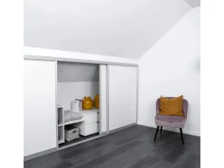 Skyscope Schiebetür-Bau-Set Kniestock Profil Silber Dekor 1022 x 1400 mm* Sideboards