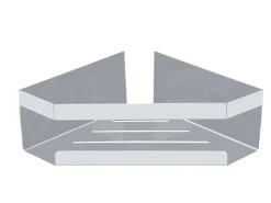 Schöner Wohnen Kollektion Schöner Wohnen Eckablage Meleto Glänzend aus Edelstahl
