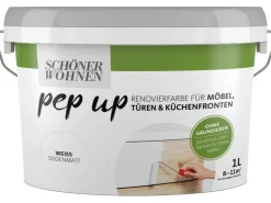 SCHÖNER WOHNEN-Farbe Schöner Wohnen pep up Renovierfarbe Möbel, Türen und Küchenfronten 1 l* Weißlacke