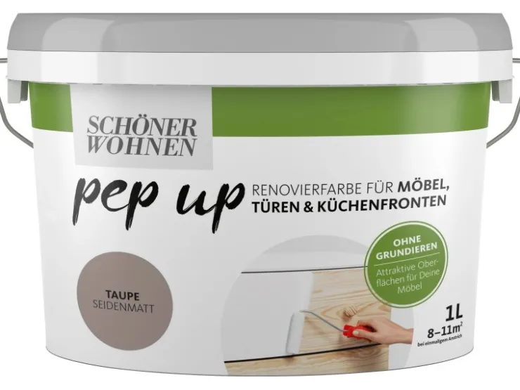 SCHÖNER WOHNEN-Farbe Schöner Wohnen pep up Renovierfarbe Möbel, Türen und Küchenfronten 1 l