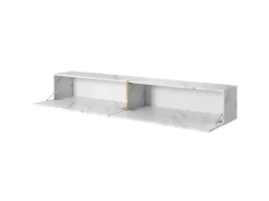 Selsey TV-Hängeboard Bisira 200 cm e Marmoroptik mit Goldenem Einsatz
