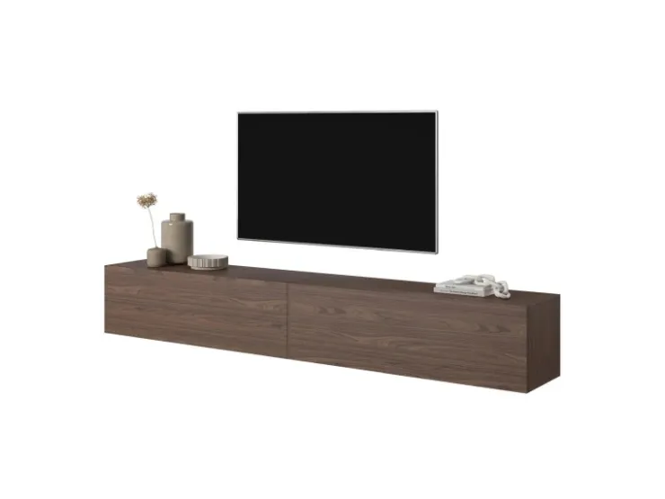 Selsey TV-Hängeboard Bisira 200 cm Holzoptik Nussbaum* TV-Wände