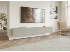 Selsey TV-Hängeboard Bisira mit Gravur 200 cm Kaschmirgrau* TV-Wände
