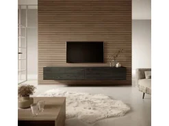 Selsey TV-Hängeboard Bisira 200 cm Holzoptik Esche Schwarzgrau* TV-Wände
