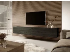 Selsey TV-Hängeboard Bisira 200 cm Holzoptik Esche Schwarzgrau* TV-Wände