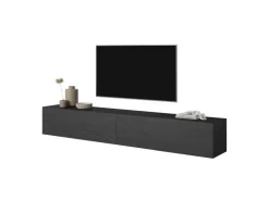 Selsey TV-Hängeboard Bisira 200 cm Holzoptik Esche Schwarzgrau* TV-Wände