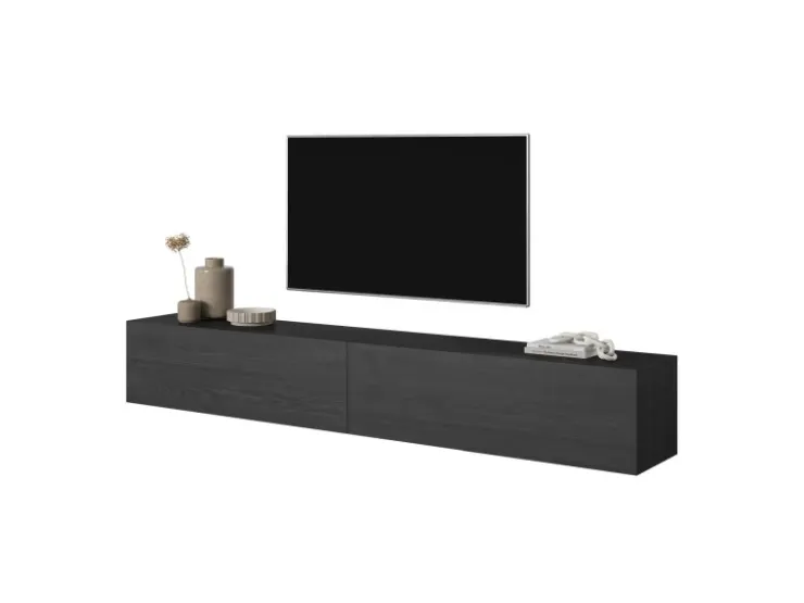 Selsey TV-Hängeboard Bisira 200 cm Holzoptik Esche Schwarzgrau* TV-Wände