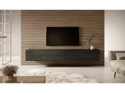 Selsey TV-Hängeboard Bisira 200 cm Holzoptik Esche Schwarzgrau* TV-Wände