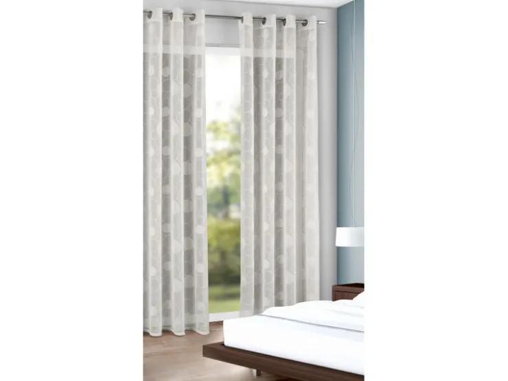 Sehlbach Ösenschal Kreise Offwhite 245 cm x 135 cm