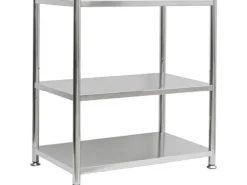 shelfr Edelstahl Schwerlastregal bis 120 kg auf 3 Ebenen 74 x 41 x 77 cm* Flaschenregale|Schwerlastregal