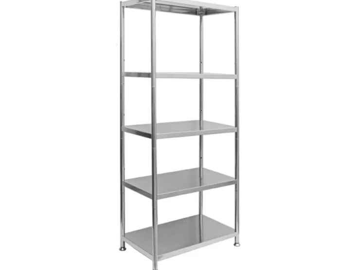 shelfr Schwerlast Edelstahl Regal mit 5 Ebenen 61 x 36 x 145 cm bis 60kg* Regalsysteme