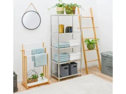 shelfr Schwerlast Edelstahl Regal mit 5 Ebenen 61 x 36 x 145 cm bis 60kg* Regalsysteme