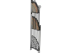 Siena Garden Eckregal Prato Eisen 63 cm x 29 cm x 142 cm Schwarz Mosaik* Eckregale|Mosaik
