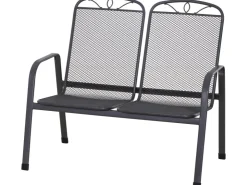 Siena Garden Elda 2er Bank Matt-Anthrazit 95 x 66 x 108 cm