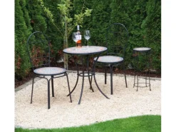 Siena Garden Gartentisch Prato Rund Schwarz Ø 60 cm* Mosaik