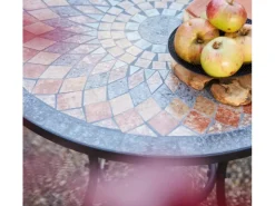 Siena Garden Gartentisch Prato Rund Schwarz Ø 60 cm* Mosaik
