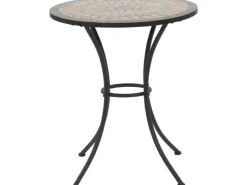 Siena Garden Gartentisch Prato Rund Schwarz Ø 60 cm* Mosaik