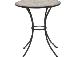 Siena Garden Gartentisch Prato Rund Schwarz Ø 60 cm* Mosaik
