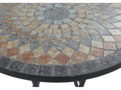 Siena Garden Gartentisch Prato Rund Schwarz Ø 60 cm* Mosaik