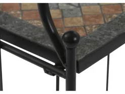 Siena Garden Regal Prato 63 cm x 29 cm x 142 cm Schwarz Mosaik* Mosaik|Weitere Regale