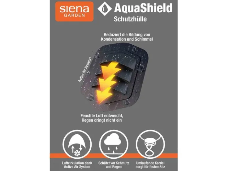 Siena Garden Schutzhülle Lounge-Sessel AquaShield Hellgrau 100 x 100 x 70 cm* Sessel