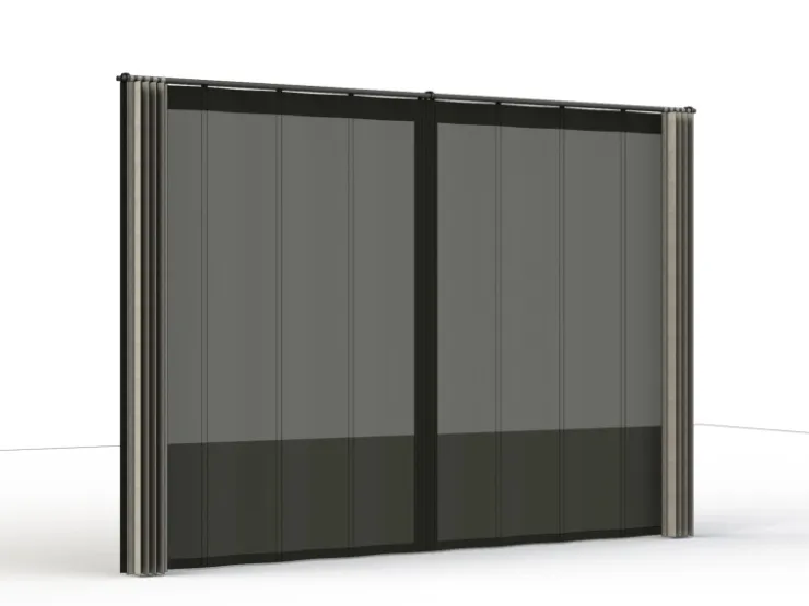 Siena Garden Seitenteile für Schattenmanufaktur Silber-Grau 300 cm x 210 cm