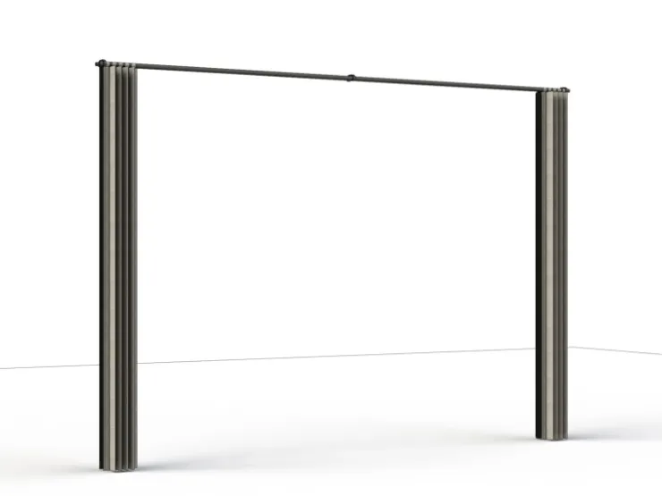 Siena Garden Seitenteile für Schattenmanufaktur Silber-Grau 300 cm x 210 cm