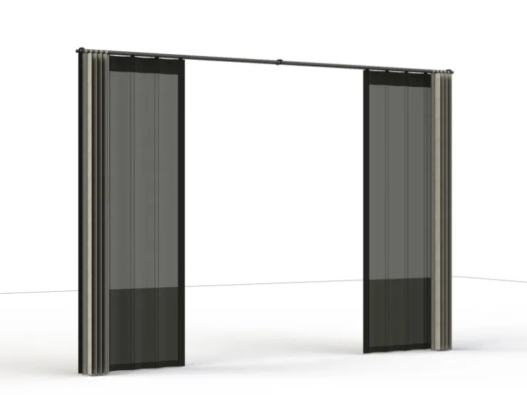 Siena Garden Seitenteile für Schattenmanufaktur Silber-Grau 300 cm x 210 cm