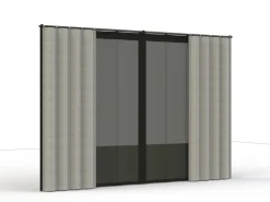 Siena Garden Seitenteile für Schattenmanufaktur Silber-Grau 300 cm x 210 cm
