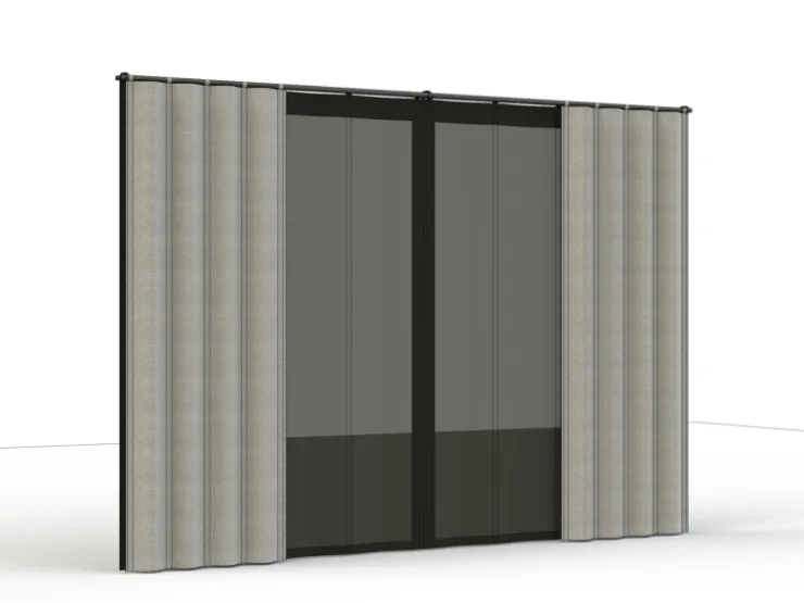 Siena Garden Seitenteile für Schattenmanufaktur Silber-Grau 300 cm x 210 cm