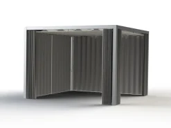 Siena Garden Seitenteile für Schattenmanufaktur Silber-Grau 300 cm x 210 cm