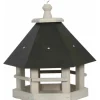 Siena Garden Vogelhaus Kiefer Hellgrau und Anthrazit 29 cm x 33 cm x 35 cm FSC®