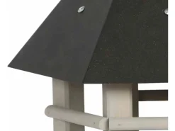 Siena Garden Vogelhaus Kiefer Hellgrau und Anthrazit 29 cm x 33 cm x 35 cm FSC®