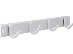 Siro Hakenleiste 2083 Aluminium Natur Matt Länge 450 mm 4 Haken